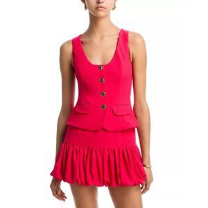 Black Halo Enid Mini Dress in Cerise